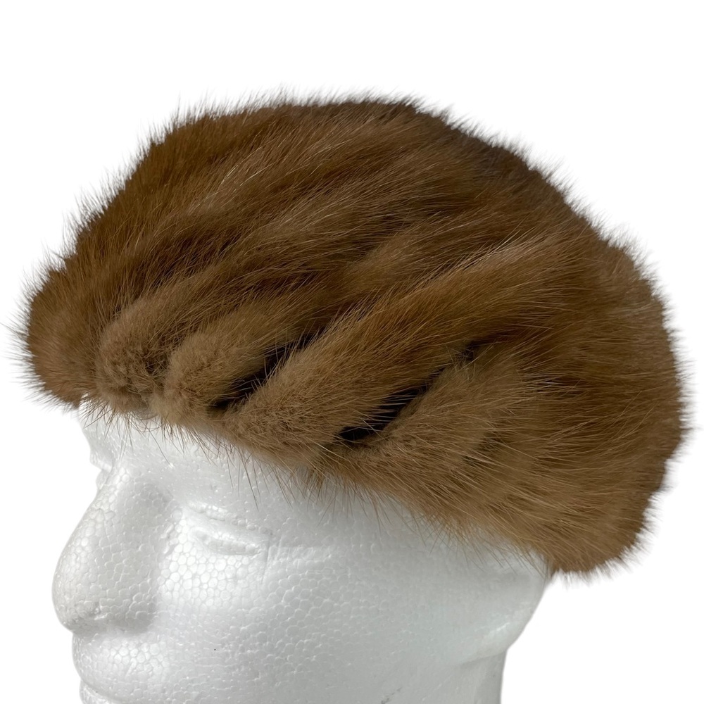 Vintage 1950s Pillbox Hat Missdee Brown Authentic Animal Statement Cottage-core